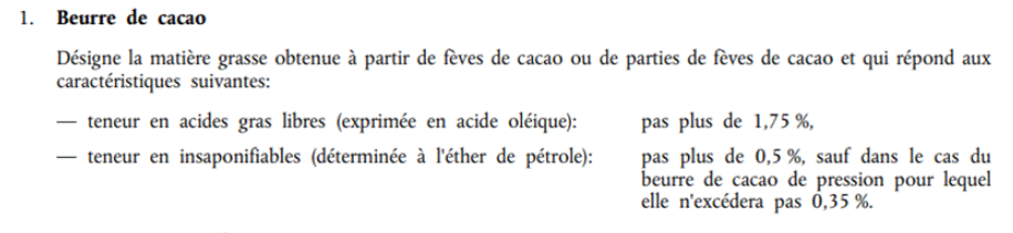 beurre de cacao